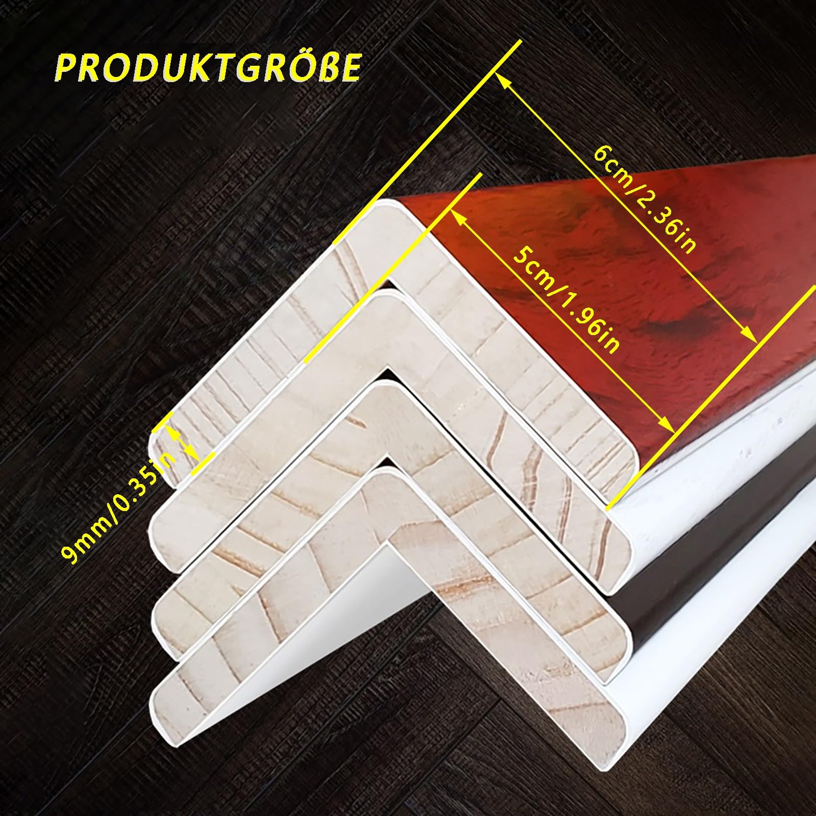 Protectores de bordes de esquina de madera, muebles duraderos y protectores de pared para seguridad, hogar y protección infantil