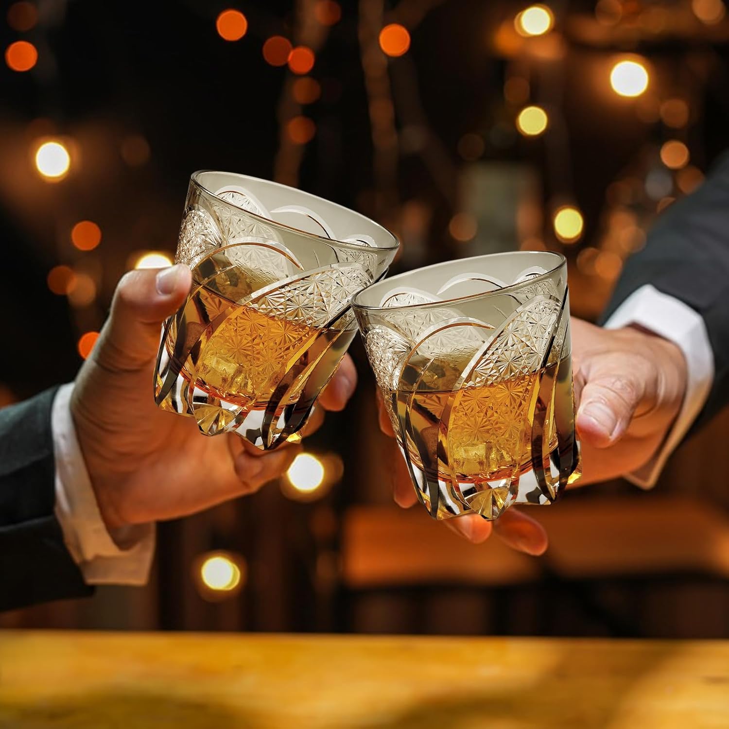 Old Fashioned Whiskey Glasses Edo Kiriko Whisky Glass - 11 Oz Hand Cut Wineware For Scotch, Bourbon, Liquor and Cocktail Drinks - Great Whiskey Gifts In Gift Carton (2 Pack) - Image 7