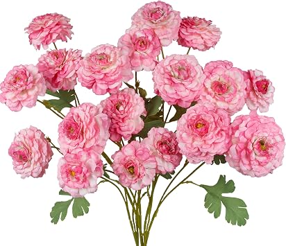 3 Pcs Artificial Flowers Spring Summer Pink Zinnia Silk Flowers with Long Stems Zinnia Elegans Artificial Flowers for Outdoors Floral Arrangements Table Centerpieces Wedding Party Home Decor