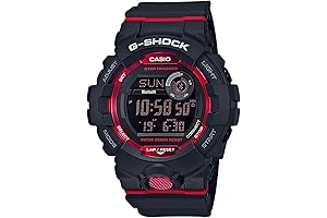 G-Shock Men&#x27;s GBD800-1 Bluetooth G-Squad Digital Watch, Black/Red