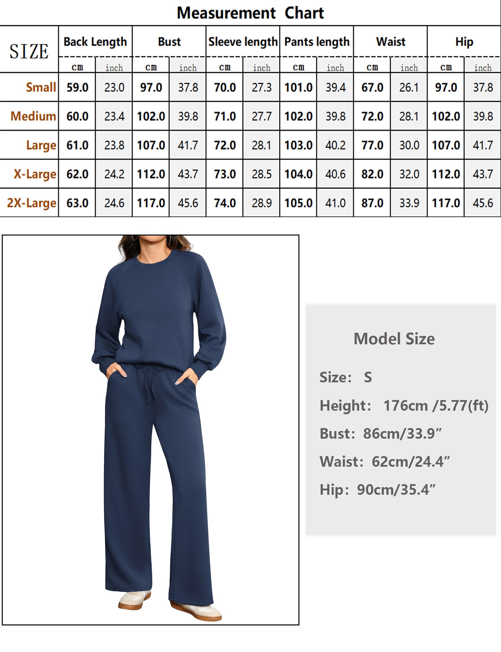 Totatuit Conjunto deportivo mujer sweatshirt cuello redondo pantalón ancho | Conjunto Casual, Estilo Diario, Uso Casual, Combinación Versátil