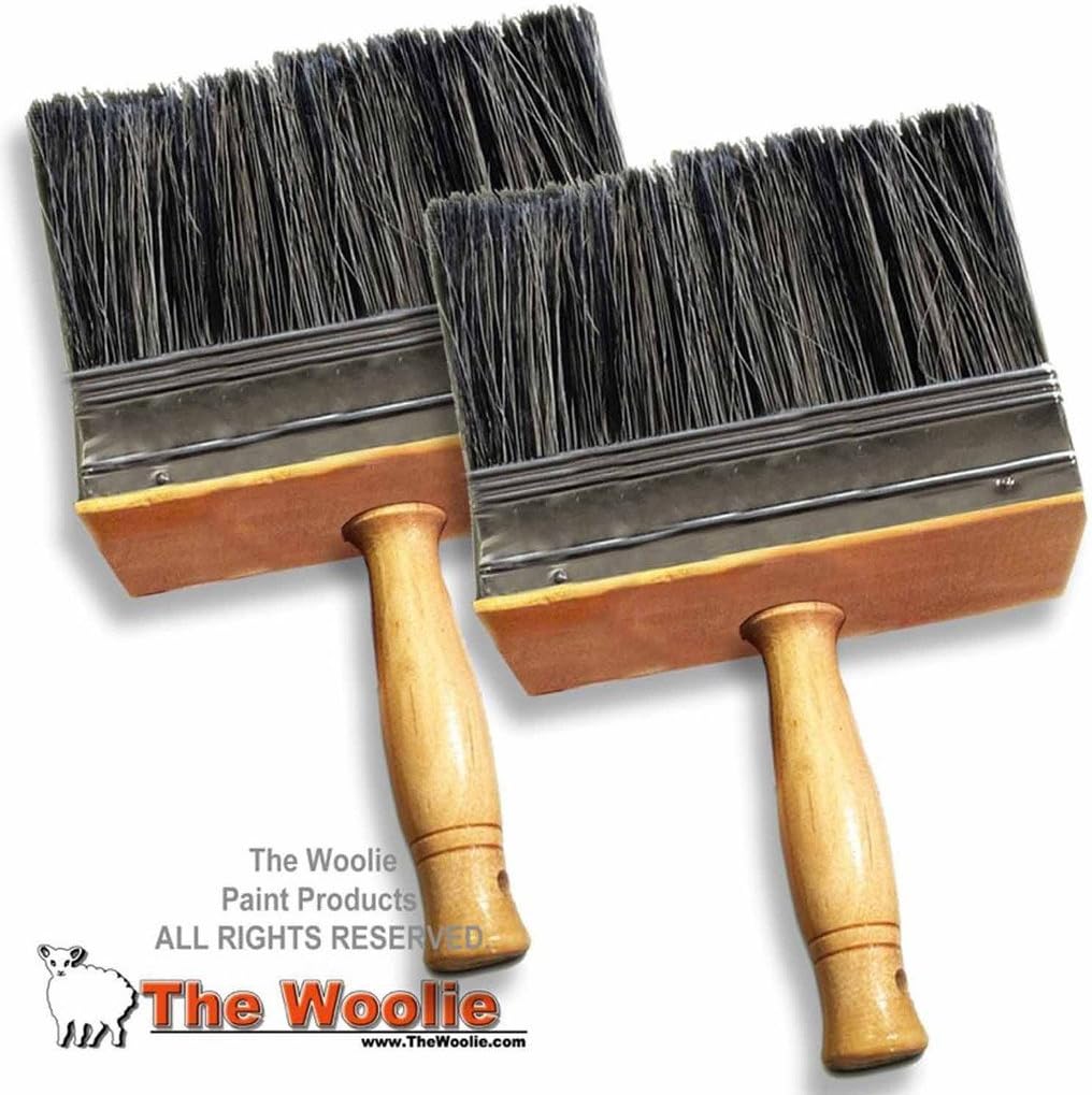 6 Inch Multi-Purpose Exterior House Painting and Faux Painting Block Brush by The Woolie