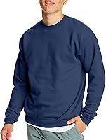 Vista 96 de Hanes Men's Ecosmart Fleece Sweatshirt, Pullover Crewneck Sweatshirt, Big & Tall, 1 or 2 Pack Denim Blue - 1 paquete