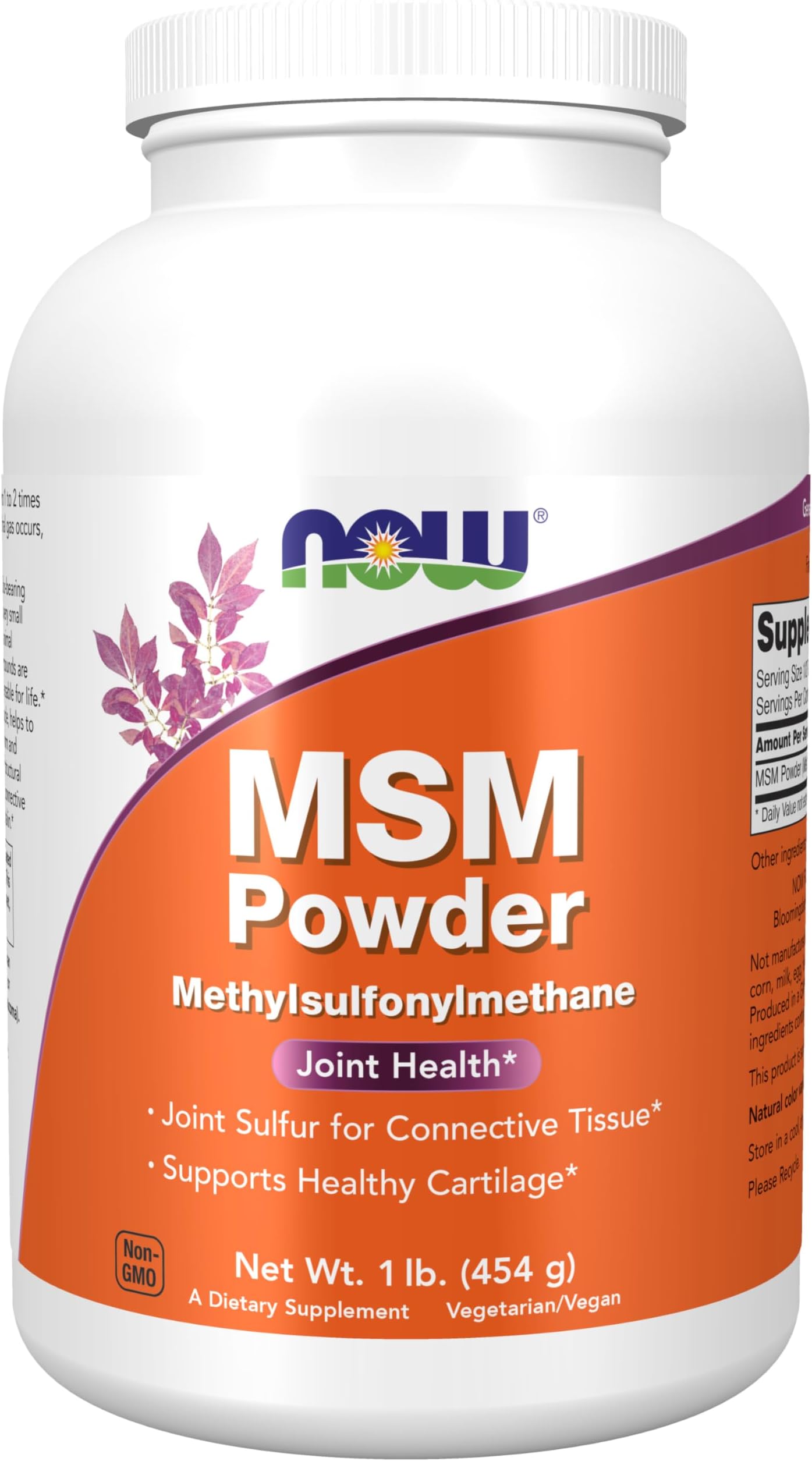 Supplements, MSM (Methylsulfonylmethane) Powder, Supports Healthy Cartilage*, Joint Health*, 1-Pound