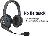 Vista 2 de EARTEC UL2D Ultralite-HD 2-Persona Full Duplex Wireless Intercom Headset Sistema de Comunicación, Auriculares de Doble Oído, Alcance de hasta 1000