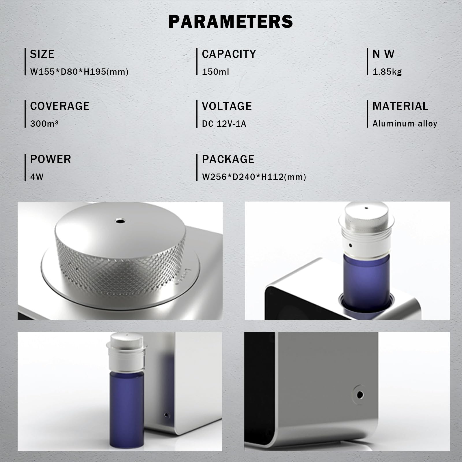 Diffuseur de parfum intelligent Bluetooth sans eau pour maison, spa, bureau, grande pièce, couvre jusqu'à 2000 m², diffuseur d'huile nébulisante d'aromathérapie commerciale, cadeau