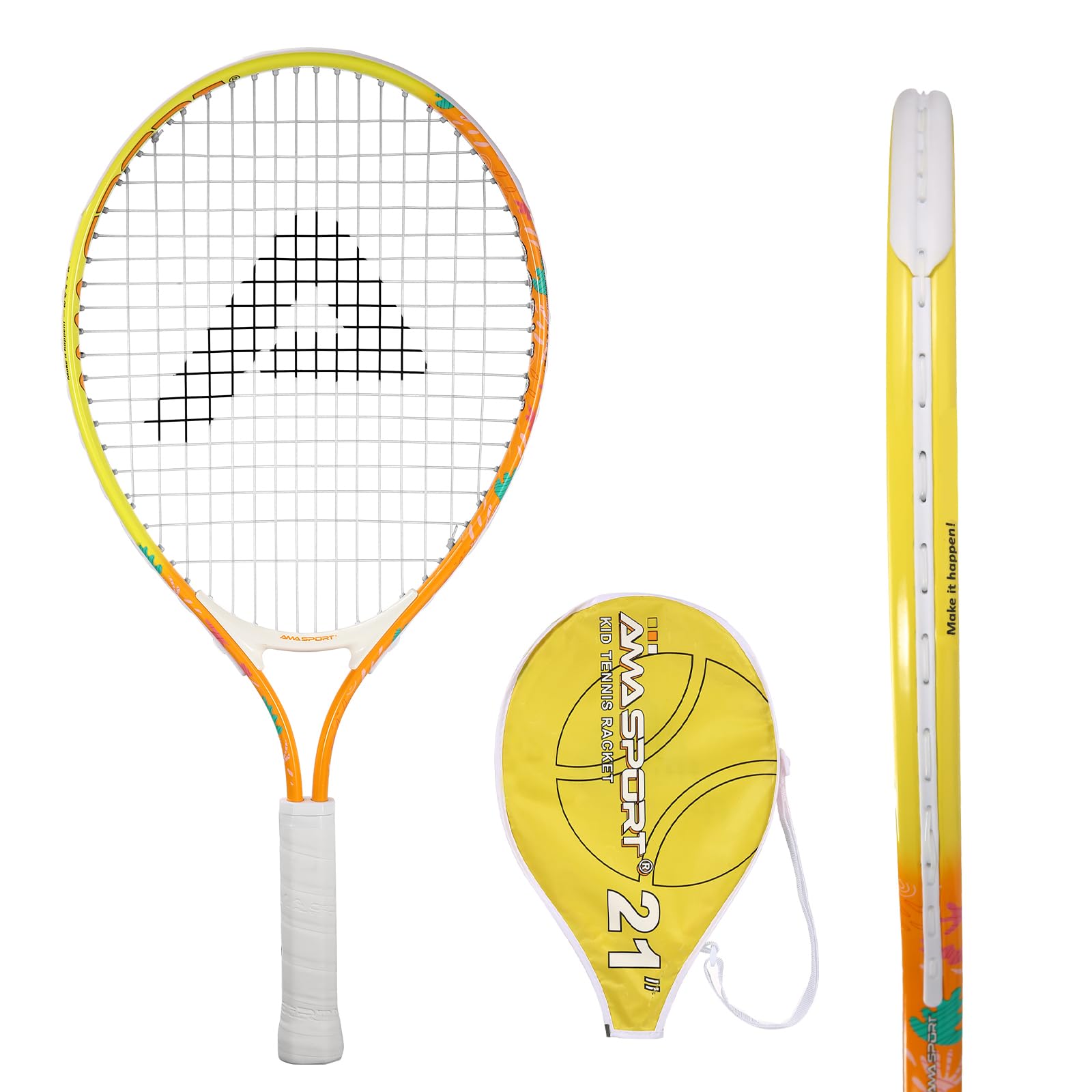 Photo 1 of AMA SPORT Kids Tennis Racket for Junior Toddlers Starter Kit 17-25" for Girls and Boys - 4 Color Kids Tennis Rackets Age 2-12 with 420D Nylon Shoulder Strap Bag