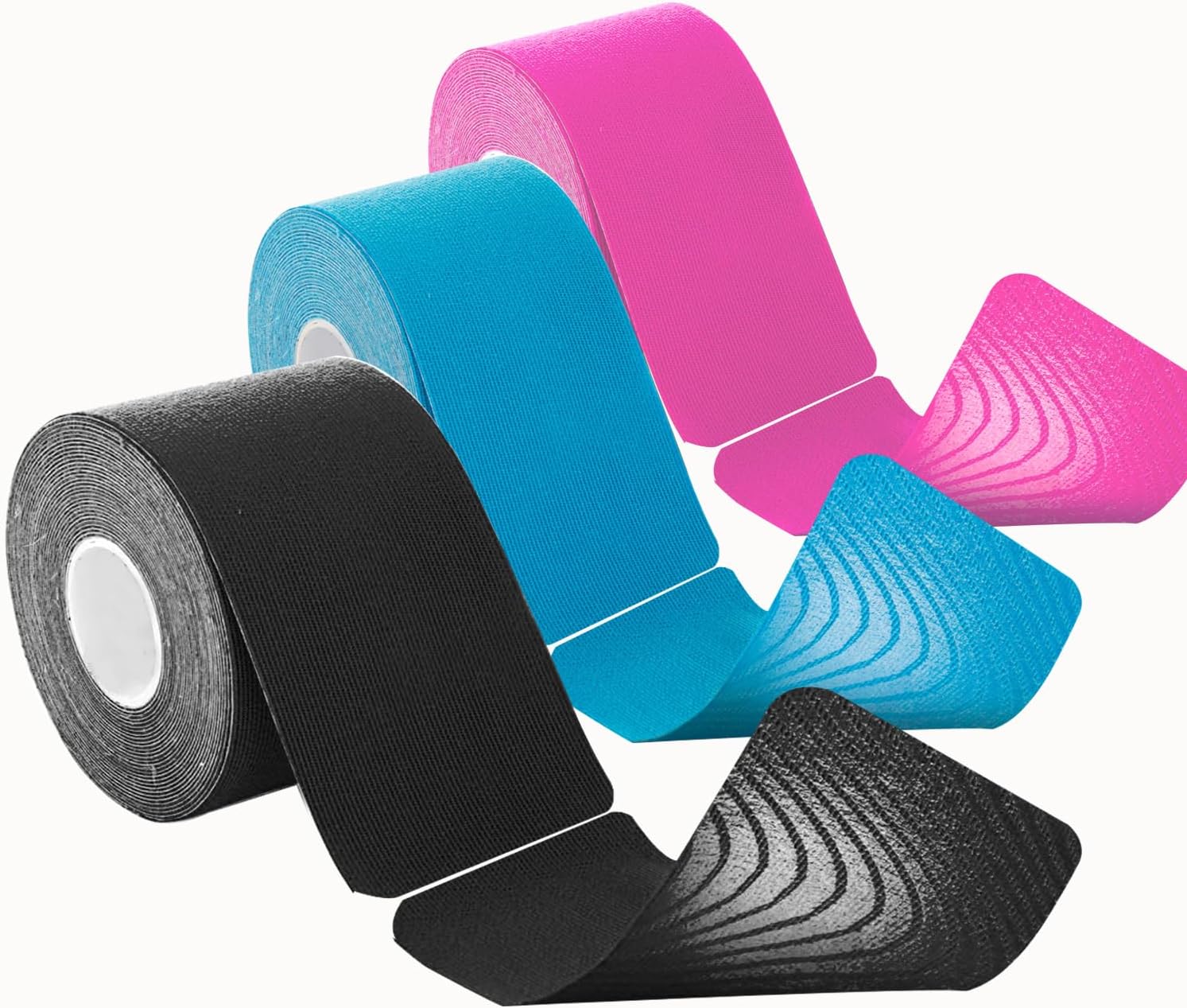 Erweicet 3PCS Kinesiology Tape, Muscle Tape Therapeutic Sports Strapping Tape for Sports Gym Fitness Running Tennis Swimming Football 5m
