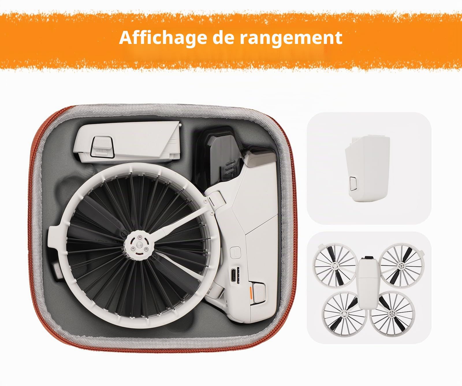 Drone Étui Sac pour DJI Flip, Étui de Voyage Rigide Étui de Protection pour DJI Flip (Black)