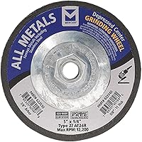 Vista 39 de Mercer Industries 621070 - 4-1/2" x 1/4" x 5/8"-11 Tipo 27 Muelas abrasivas para mampostería (paquete de 20)