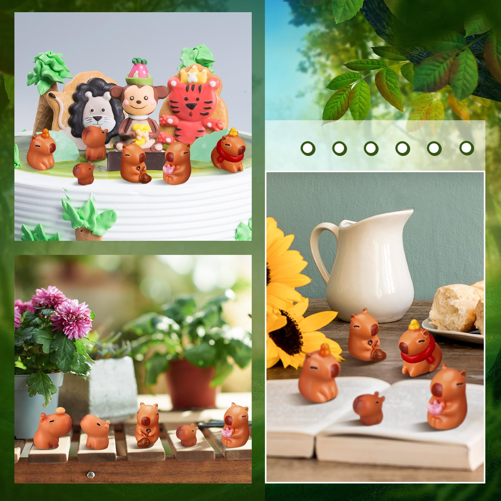 Amazon.com: Foilswirl 56 Pcs Miniature Capybara Figurine Mini
