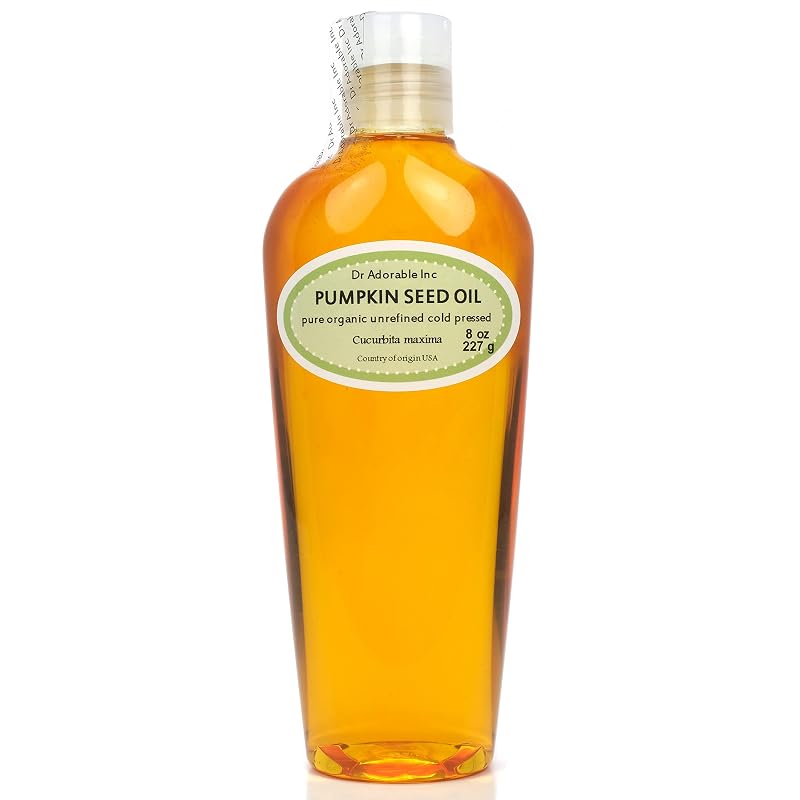 Óleo de semente de abóbora Dr Adorable 240 mL, não refinado, prensado a frio