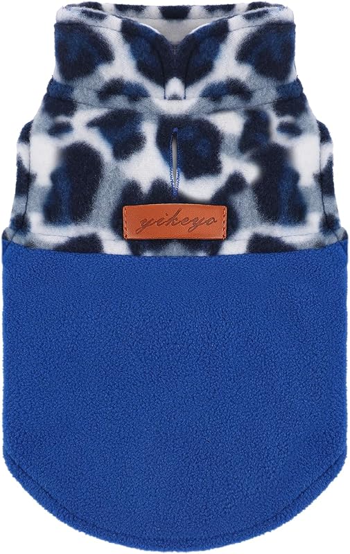 Suéter de Fleece para Cães e Gatos Pequenos Camuflado Azul shifenmei (X-Small)