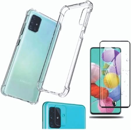 Kit Capa Case Anti Shock Galaxy A51 + Película Câmera + Película Vidro 3D  [Com Kit Aplicação] | Amazon.com.br