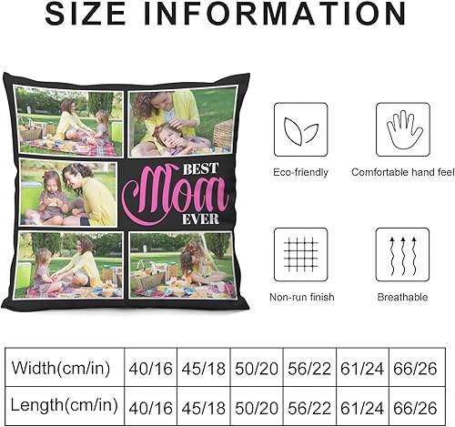 Miniatura 7 de Fundas de almohada personalizadas con fotos para la mejor mamá del mundo, regalos para el día de la madre, aniversario, cumpleaños, funda de