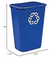 Vista 77 de Rubbermaid Commercial Products - Basurero de escritorio de resina plástica