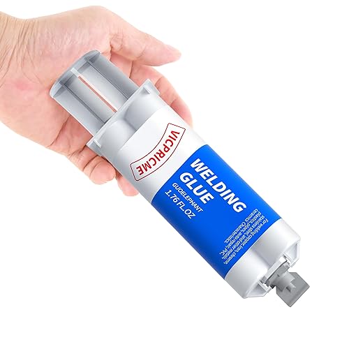 Pegamento epoxi de metal de 1.76 onzas, pegamento de soldadura en frío resistente de 2 piezas para metal a metal, metal a plástico, metal a