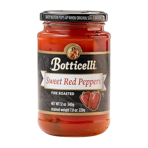 Botticelli - Pimientos rojos dulces tostados al fuego 12 onzas