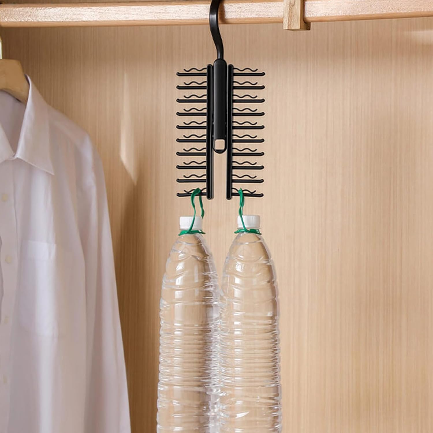 Multiple Use Tie Hanger with 20 Clip Professional Tie Storage Hanger Organizers with 20 Positions for Easy Selection