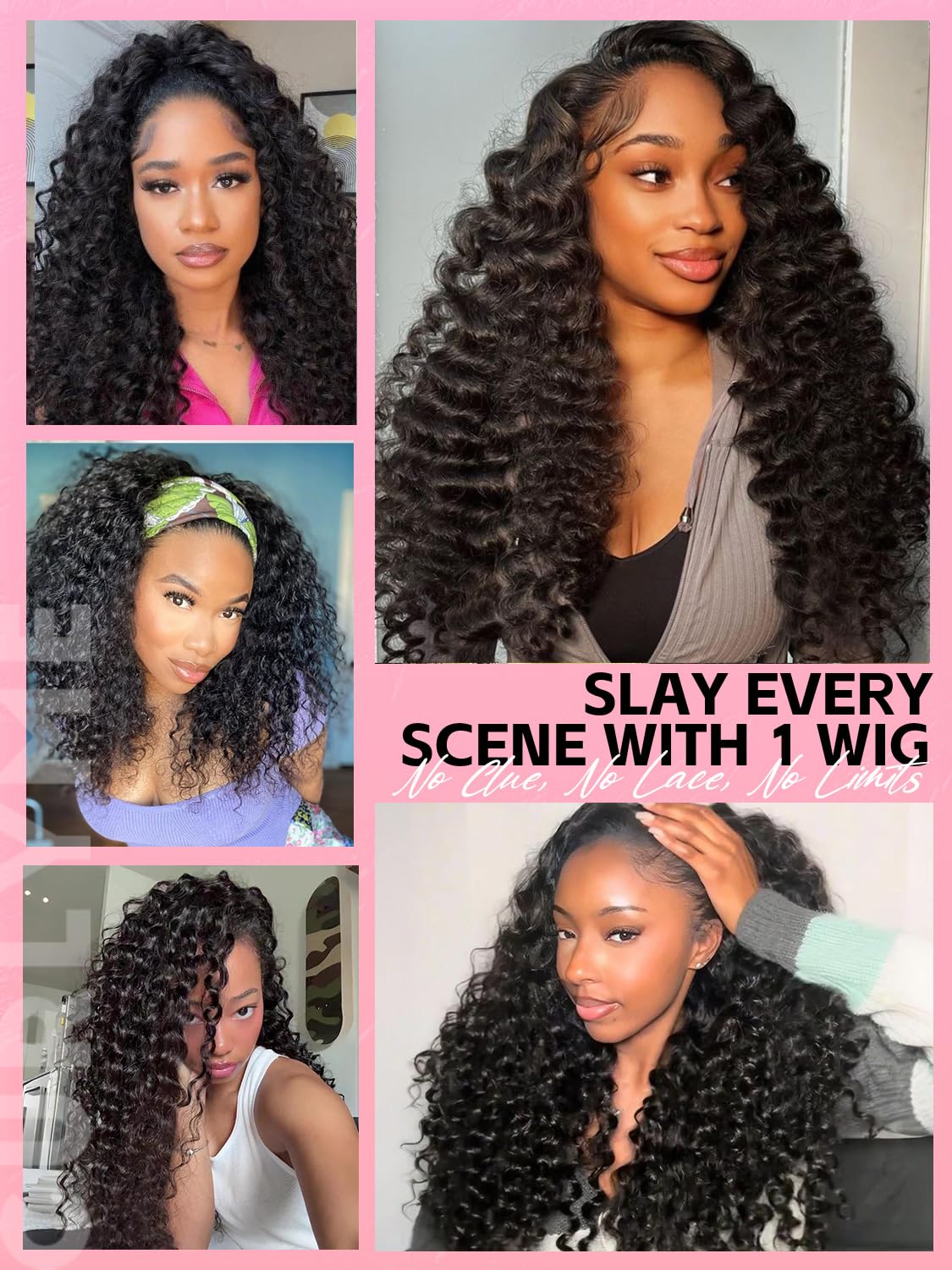 Curlyme Loose Curly Half Wig Human Hair Wear Go Glueless Install Flexible Fit 200% Density 3 in 1 with Adjustable String Flip Over Beginner Friendly Invisible Hairline 22 Inch