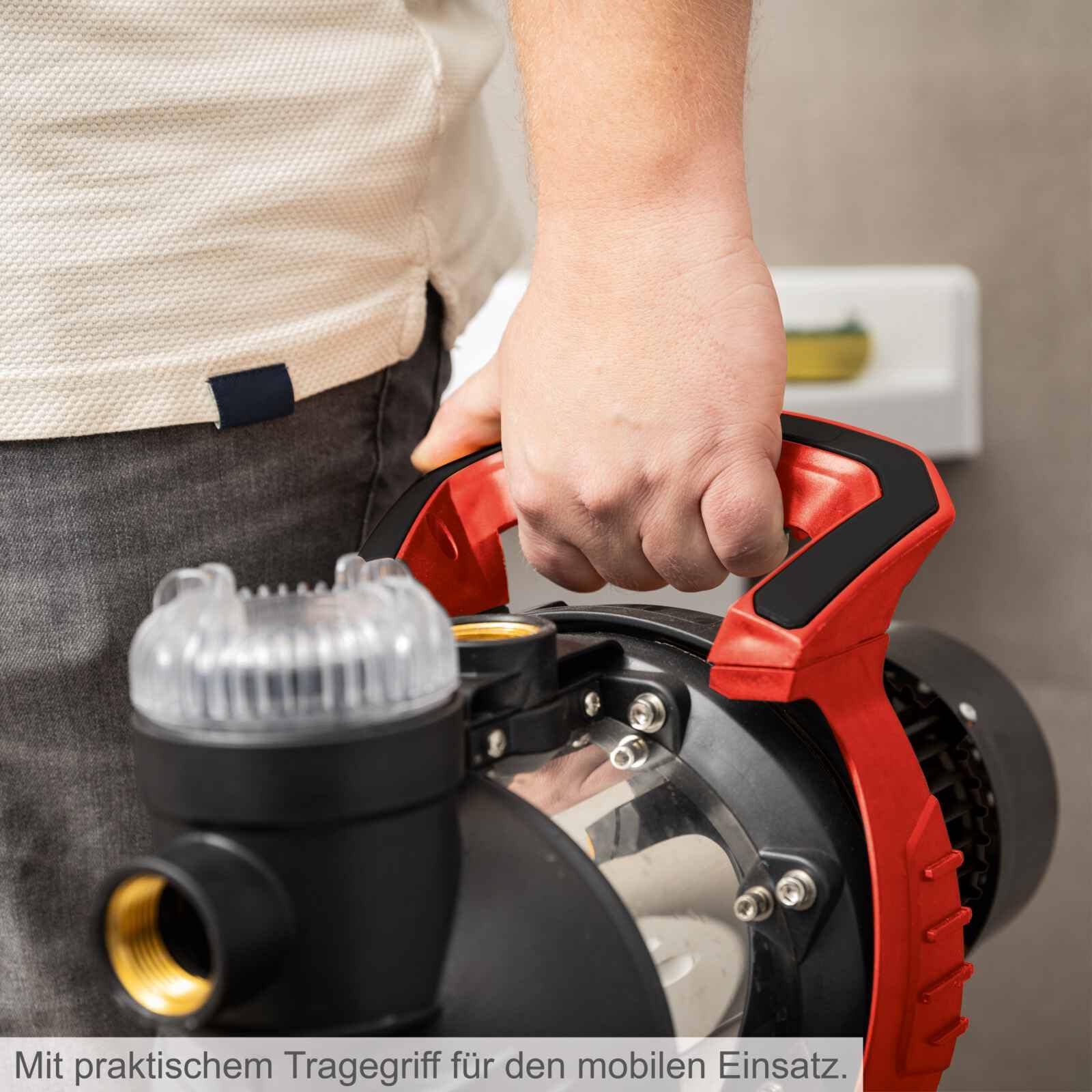 Scheppach Hauswasserwerk HWW1400 | Fördermenge 6000 L/h | Leistung 1300W | Kessel 24L | Förderdruck 4,8bar - Einschalt/Abschaltdruck 1,5-3bar | Förder-/Ansaughöhe 48/8m | Wasserpumpe für Haus & Garten