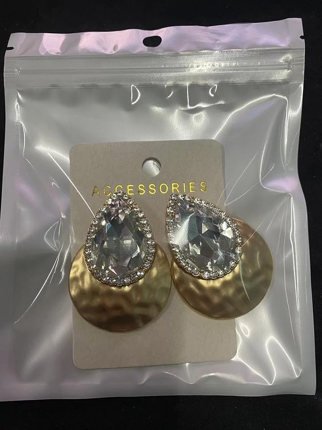 MEACHEAL Gioielli da donna e ragazza, alla moda, con strass e cristalli, orecchini bohémien per feste, matrimoni, cerimonie di laurea M37#, Strass, Strass