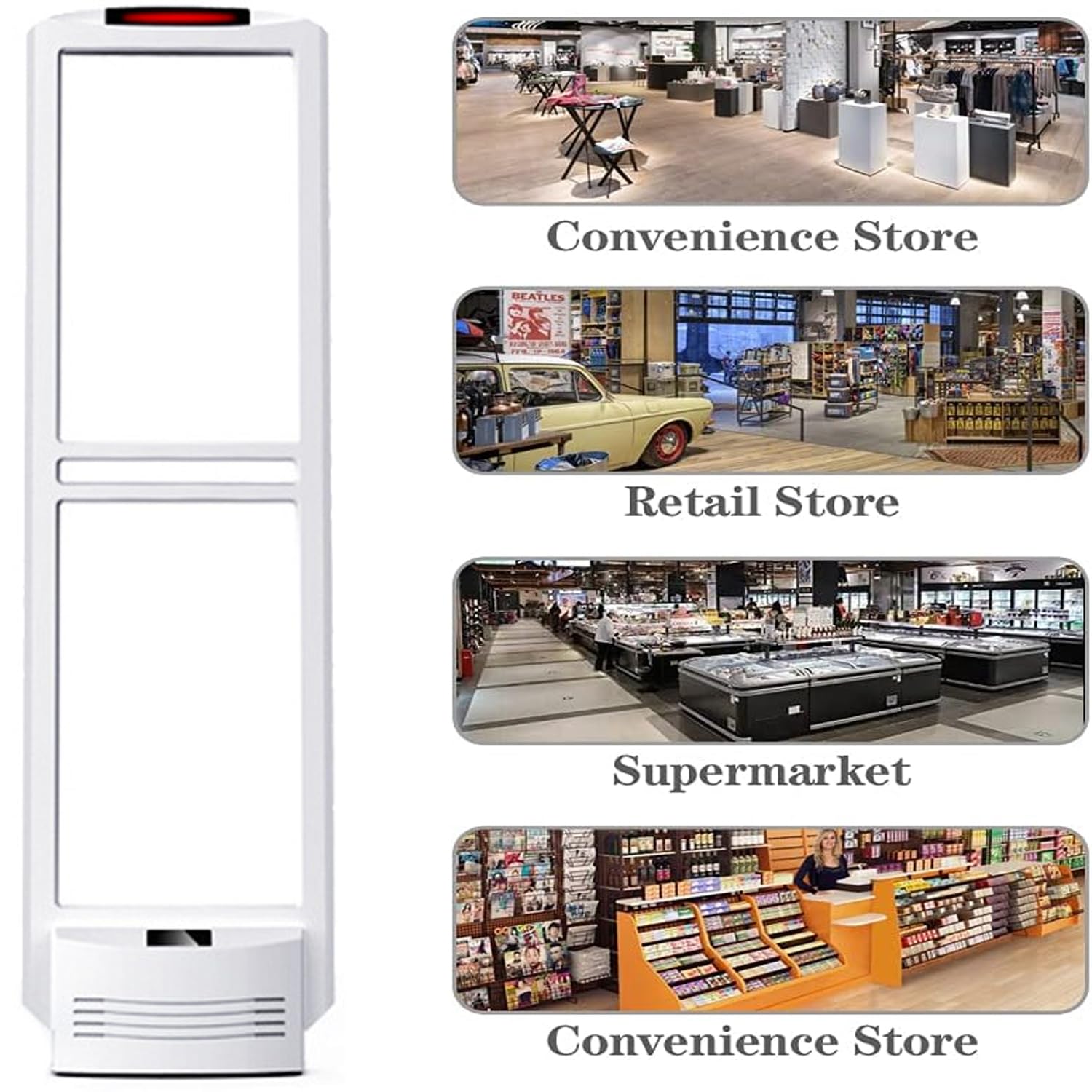 Tour De Sécurité Pour Commerce De Détail,système D'équipement Antivol Pour Commerce De Détail,avec Comptage D'alarme,système AM EAS,indicateur Lumineux Sonore Pour Point De Contrôle De Vente Au Détail