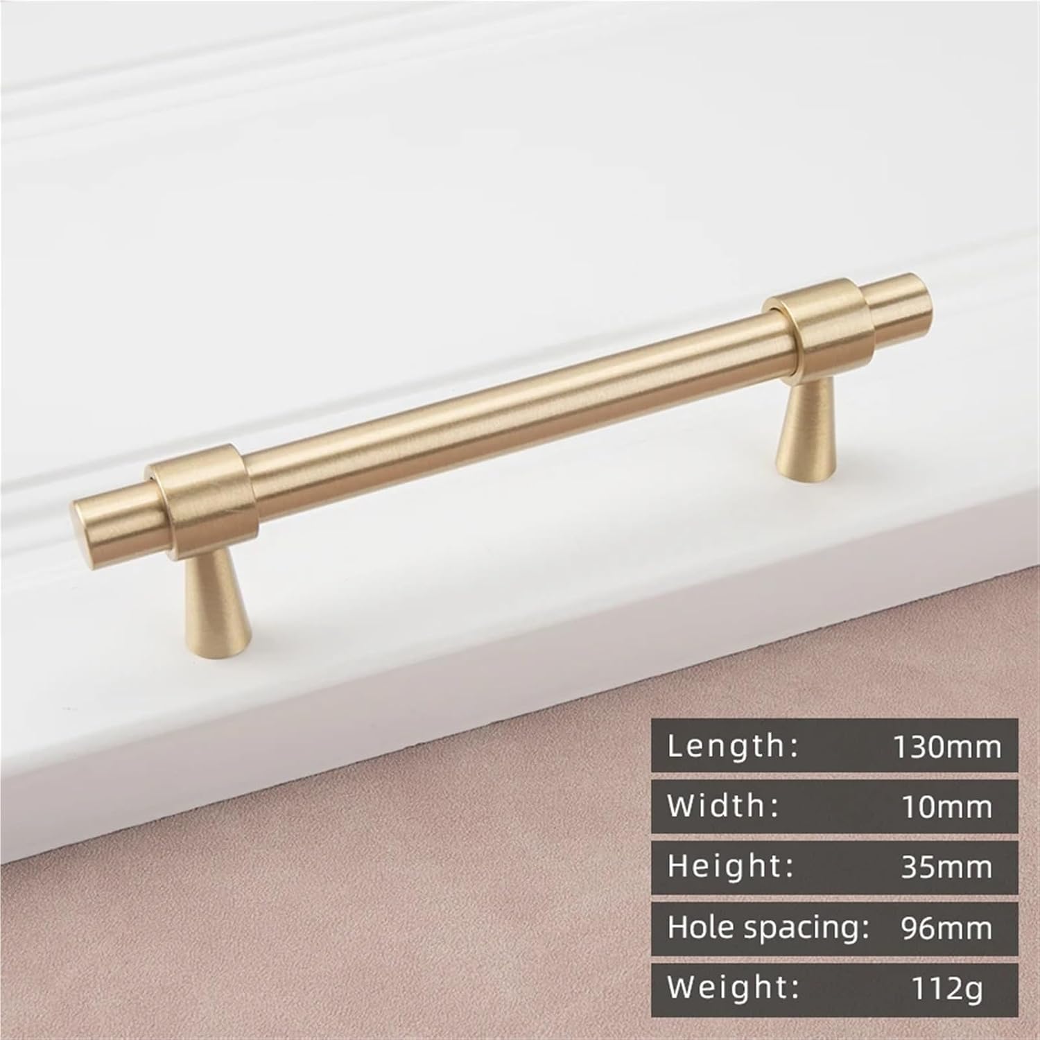Solid Brass Gold Long Handle Kitchen Cabinet Furniture Hardware Drawer T-Handle 1Pcs(8873-96)