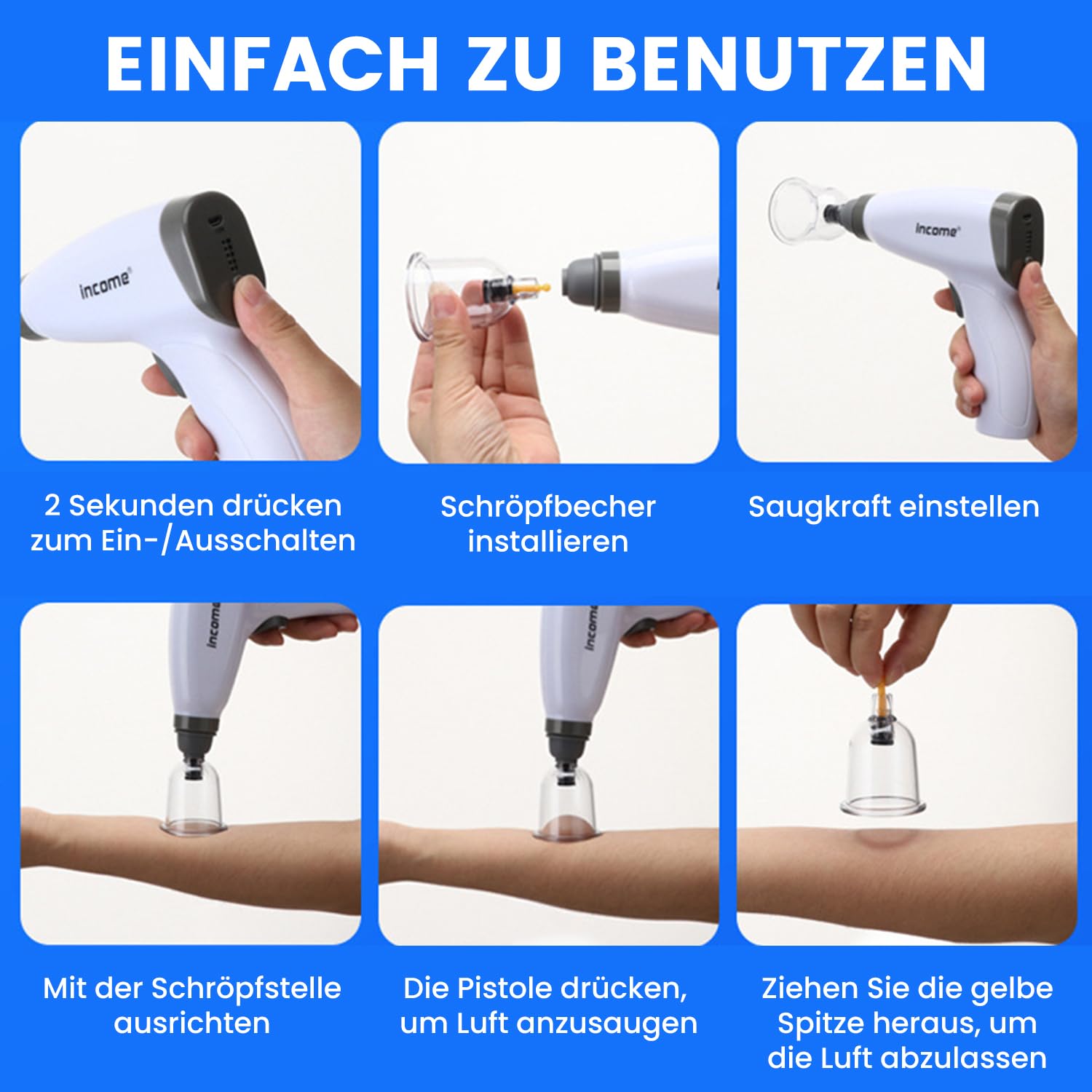 12-teiliges elektrisches Schröpf-Set, Cellulite-Schröpftherapie-Massagegerät, wiederaufladbares Vakuum-Schröpfen, einstellbares Saugset, Gua Sha und Schröpfgerät, Schmerzlinderung für den Rücken