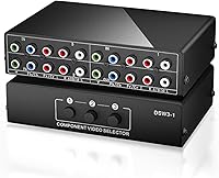 Vista 9 de BolAAzuL Divisor de vídeo componente de 2 vías 1 entrada 2 salidas, 1x2 YPbPr RCA Divisor AV Selector Convertidor, distribución de vídeo audio HDTV