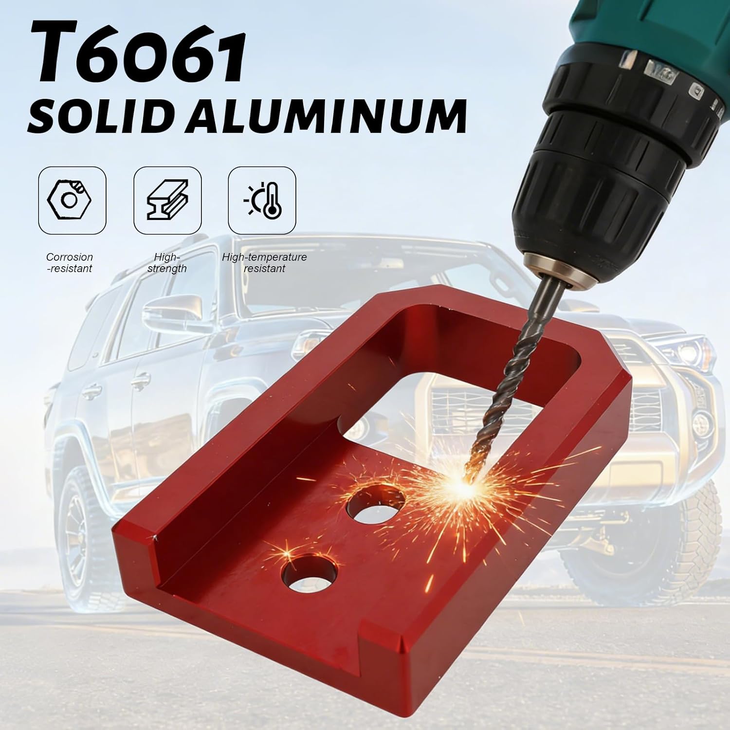 Front Tow Hooks for Tacoma 2024-2026,Car Tow Hooks Red Replacement Compatible with 2024-2026 Toyota Tacoma,2025-2026 4Runner,2024-2025 Land Cruiser 250 Accessories,Direct Bolt-On Installation- 2PCS