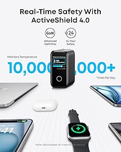 Anker Laptop Charger, 140W MAX USB C Charger, 4-Port Multi-Device Fast Charging, Advanced GaN Power Adapter, Intuitive Touch Controls, for MacBook, iPhone 17/16 Series, Samsung Galaxy, Pixel, and More