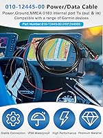 Vista 2 de 010-12445-00 Cable de alimentación/datos roscado de 4 pines para Garmin echoMAP Chirp, ECHOMAP Plus UHD, GPSMAP, Panoptix