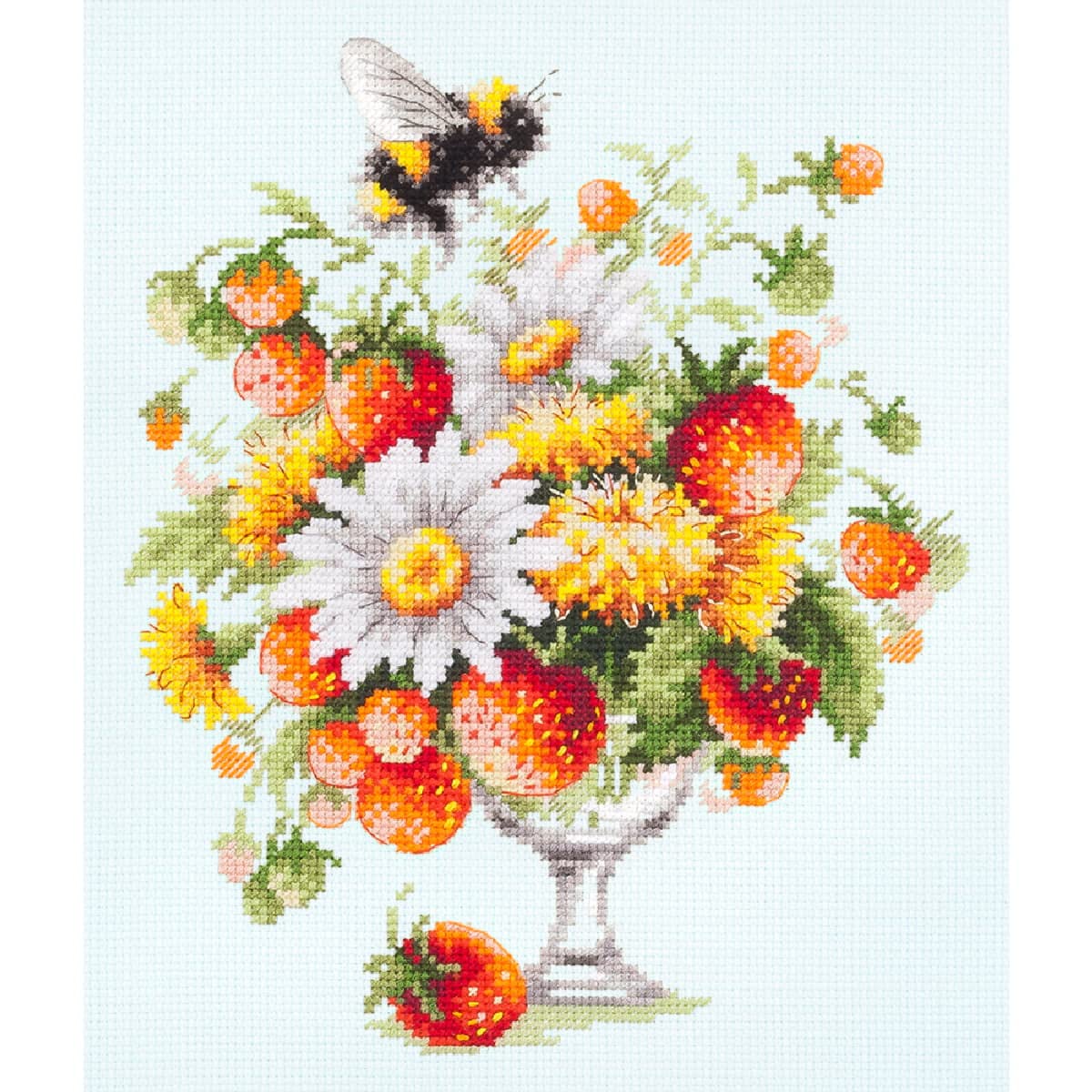 Magic needle 215-303 ZW Summer Fantasy Counted Cross Stitch Kit with Zweigart Edition Cotton Multi-Coloured 20 x 23 cm