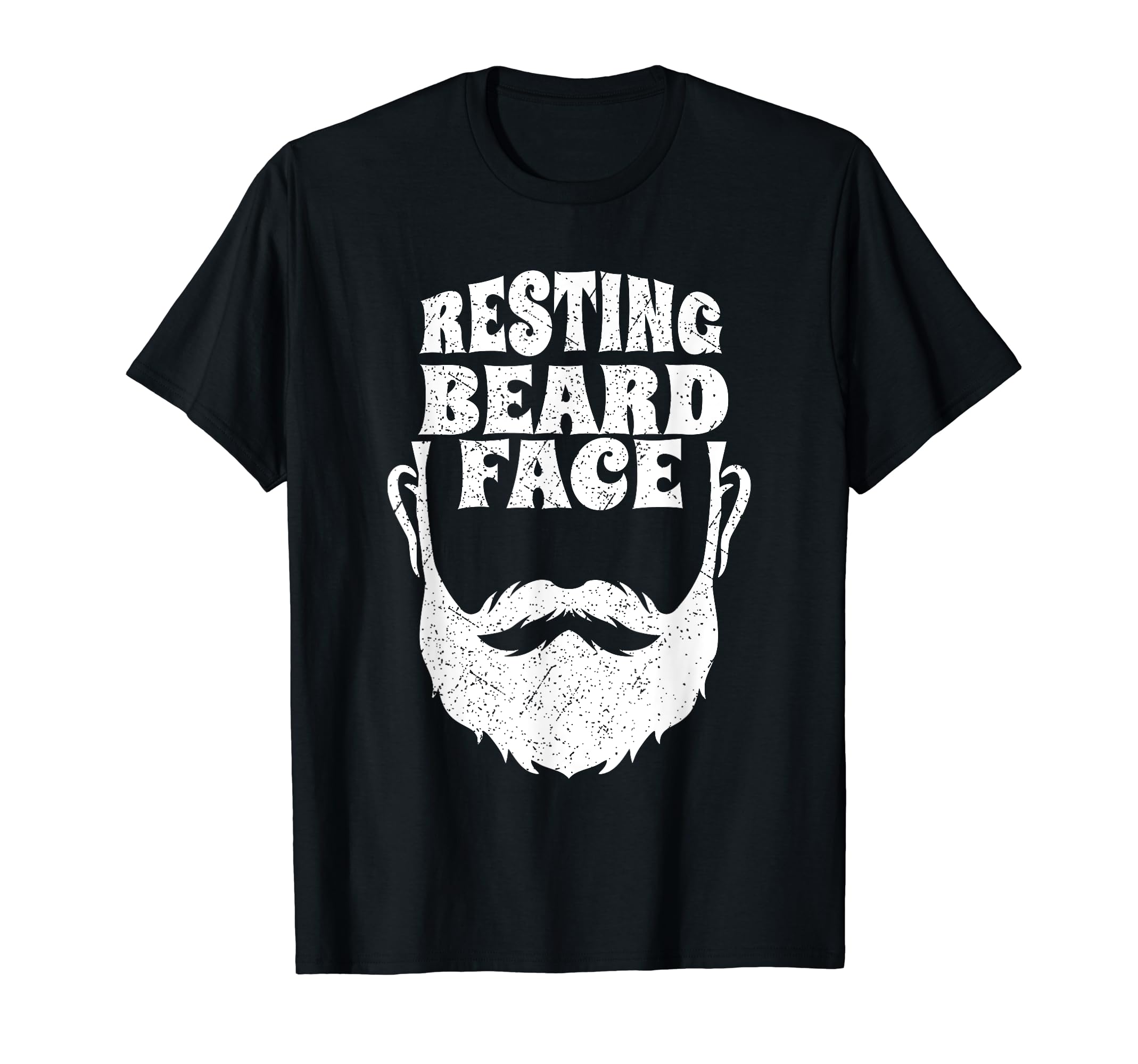 Vintage Bearded Men ValentinesVintage Distressed Resting Beard Face Funny Beard T-ShirtOEKO-TEX STANDARD 100