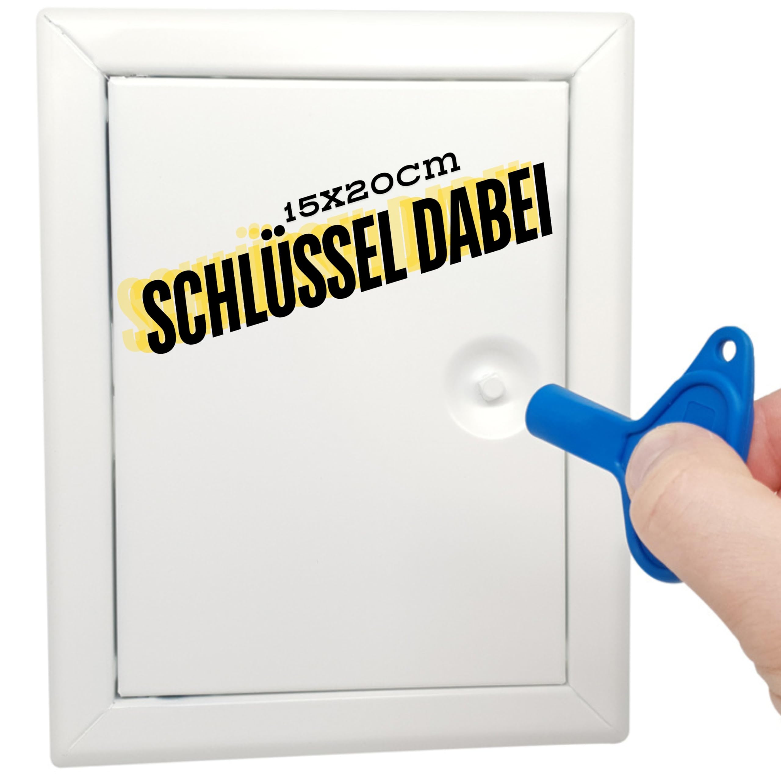 Sportello Di Ispezione 25x25cm Bianco - Per Vasca Da Bagno, Con Chiusura A 4 Bordi E Chiave - Foto 5