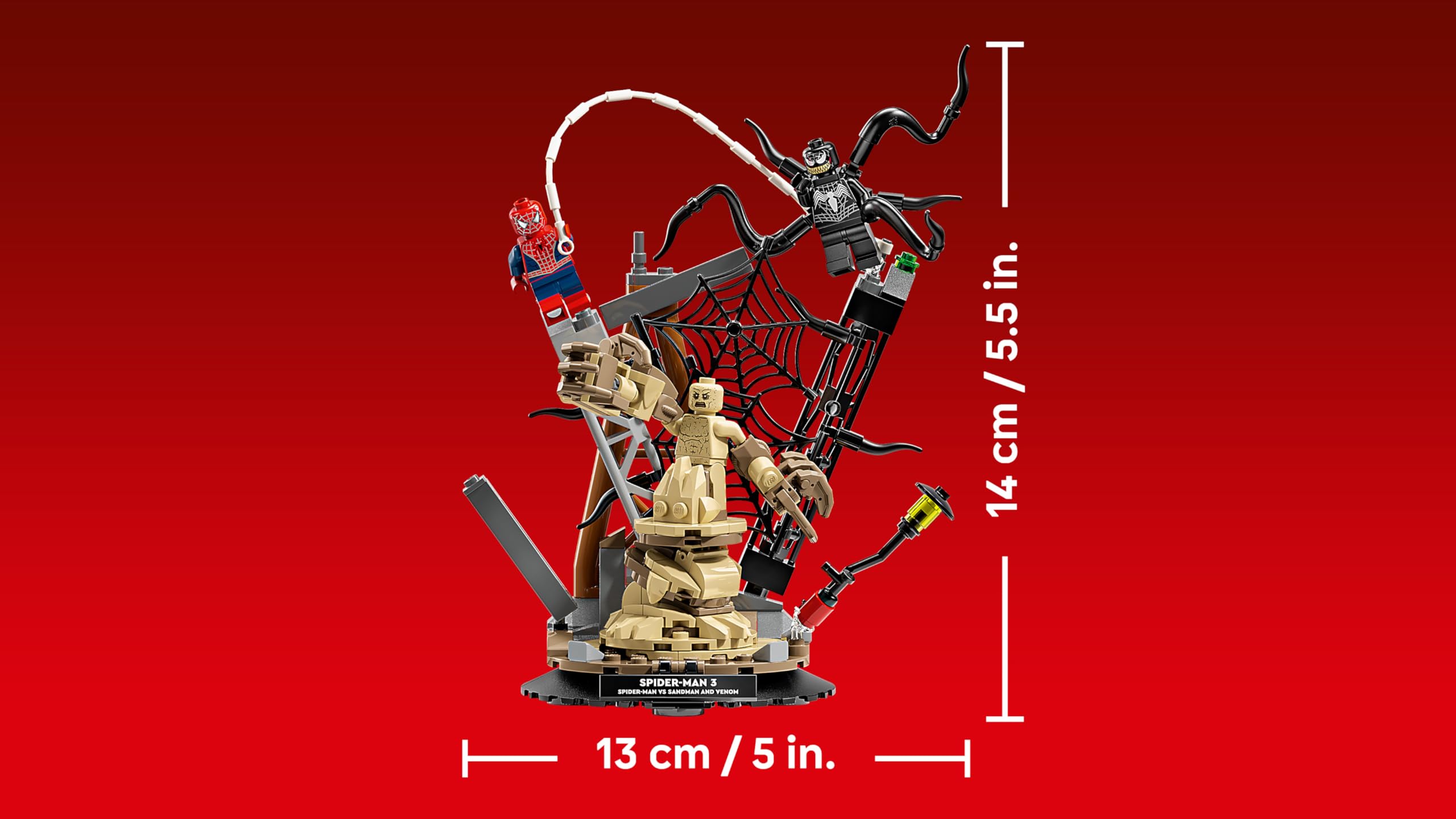 LEGO | Marvel Battaglia Epica: Spider-Man vs. Sandman - Giocattolo dei Supereroi con 3 Minifigure Inclusi Spider-Man & Venom, e Cantiere Edile - Regalo per Bambini da 9 Anni in su Fan dei Film - 76334