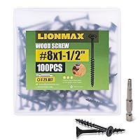 Vista 22 de LIONMAX Tornillos para Terraza de 1 Pulgada, Tornillos para Madera #8 x 1, 100 PCS, Resistentes al Óxido, Recubiertos con Epoxi para Exteriores