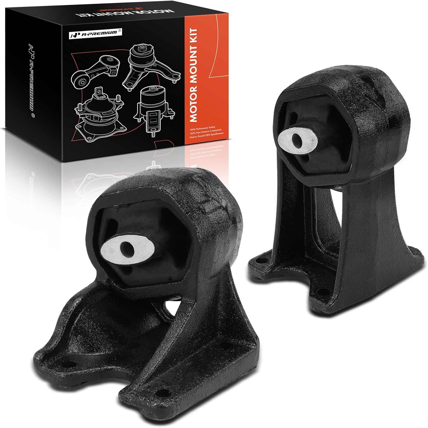 A-Premium 2PCS Front Left and Right Engine Motor Mount Kit Compatible with Dodge Dakota 2005-2010 & Ram Dakota 2011-2011 & Mitsubishi Raider 2006-2007, 4.7L, Replace# 52013267AC, 52013266AC