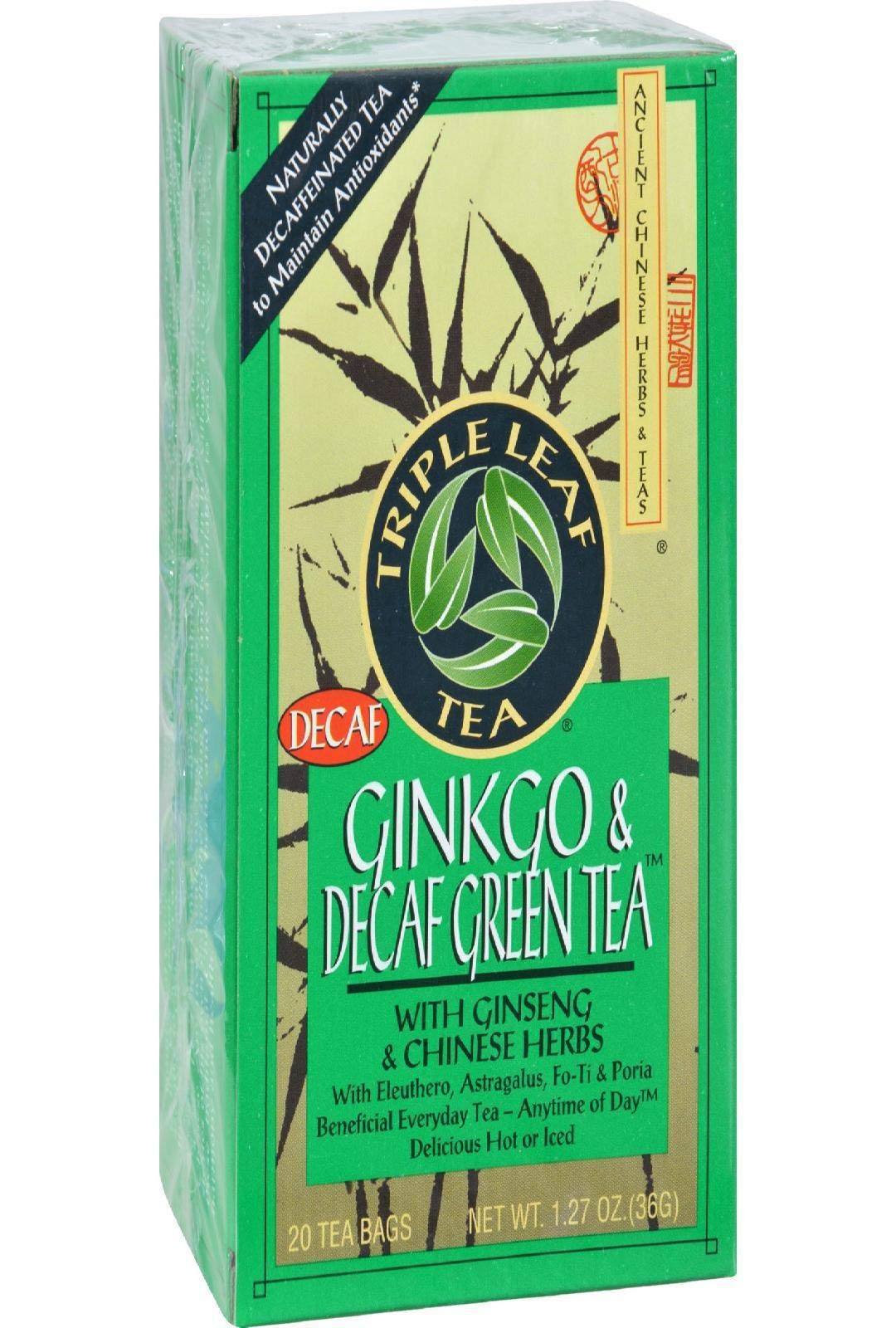 Green Tea-No Caffeine With Ginkgo & Chinese Herbs - 20 - Bag