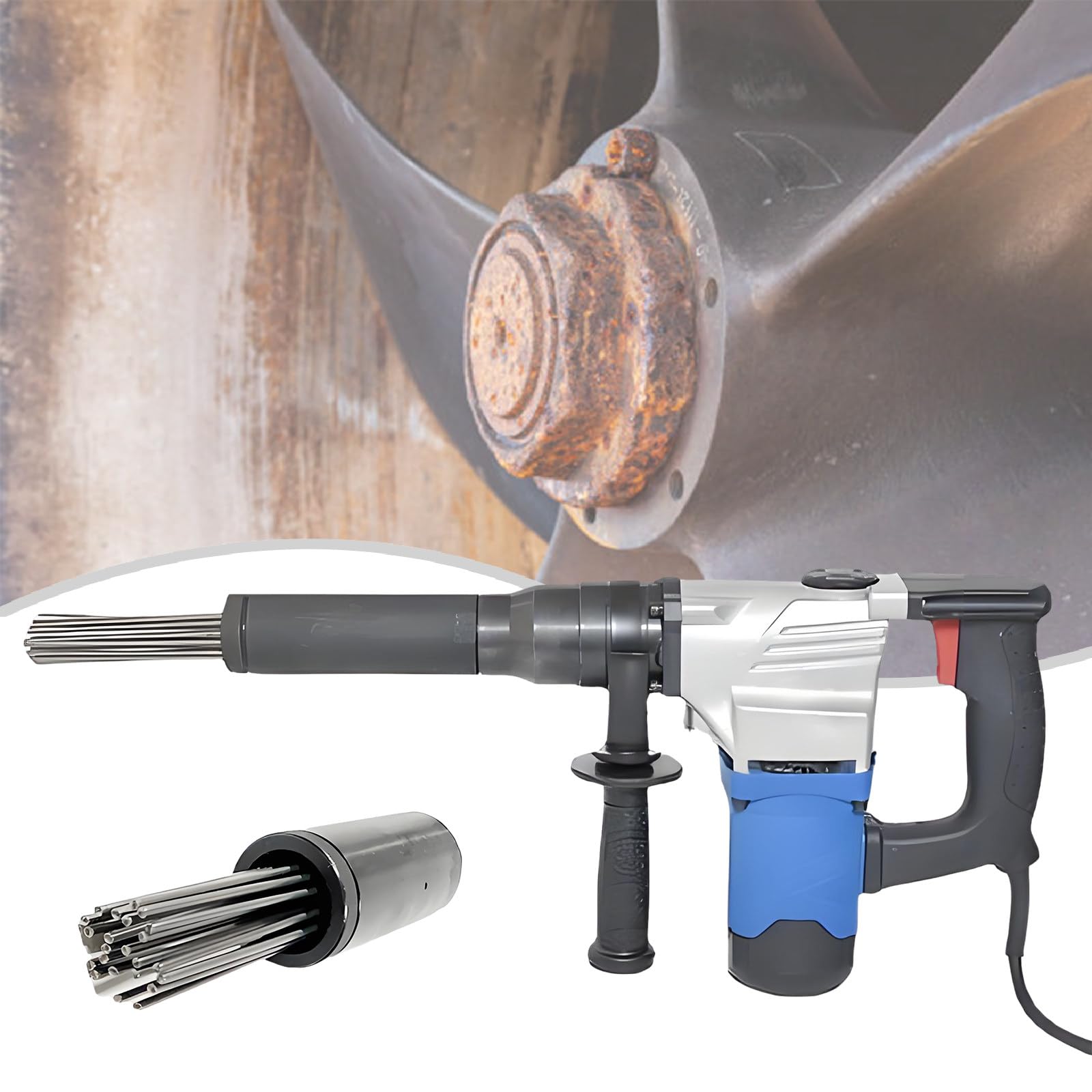 SENJINGHUA Electric Needle Scaler, Electric Needle Gun for Rust Removal Needle Slag Cleaner, Industrial Needle Scaler for Removing Rust Paint Weld Slag,110V