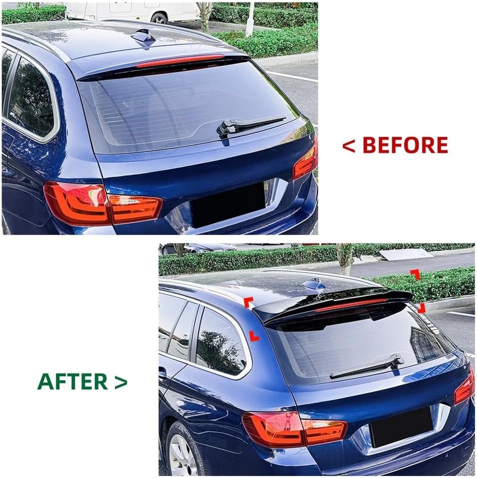 Compatible with BMW 5 Series F11 520i 528i 535i 535d 550i Touring 2011-2017 ABS Car Rear Roof Trunk Spoiler Trim Tail Wing Body Kits(Carbon Look A C)