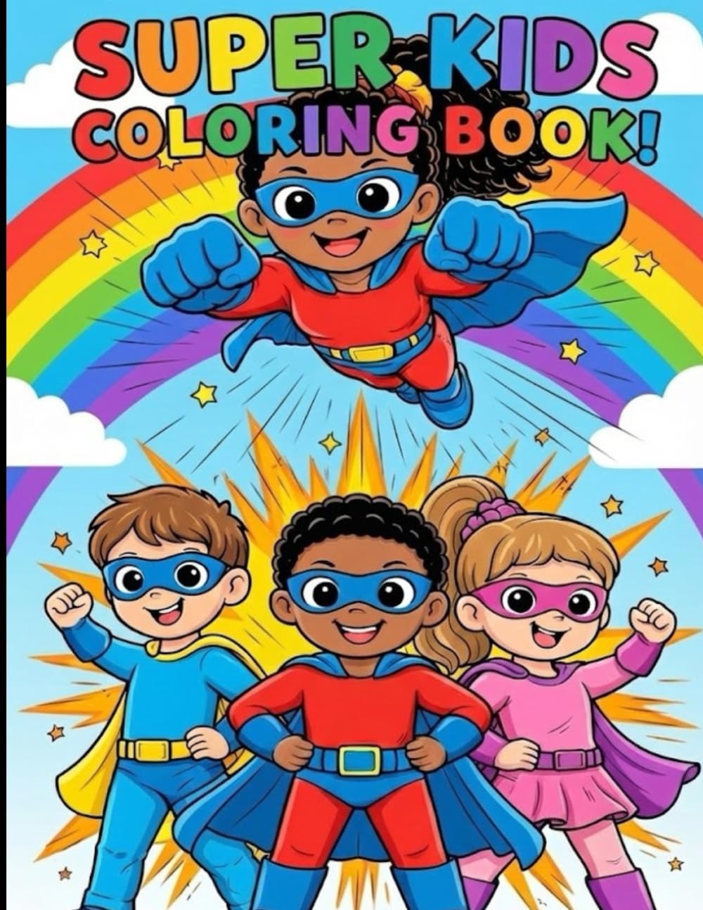 Super Kids Coloring Book!: A Fun and Positive Superhero Coloring Book for Kids