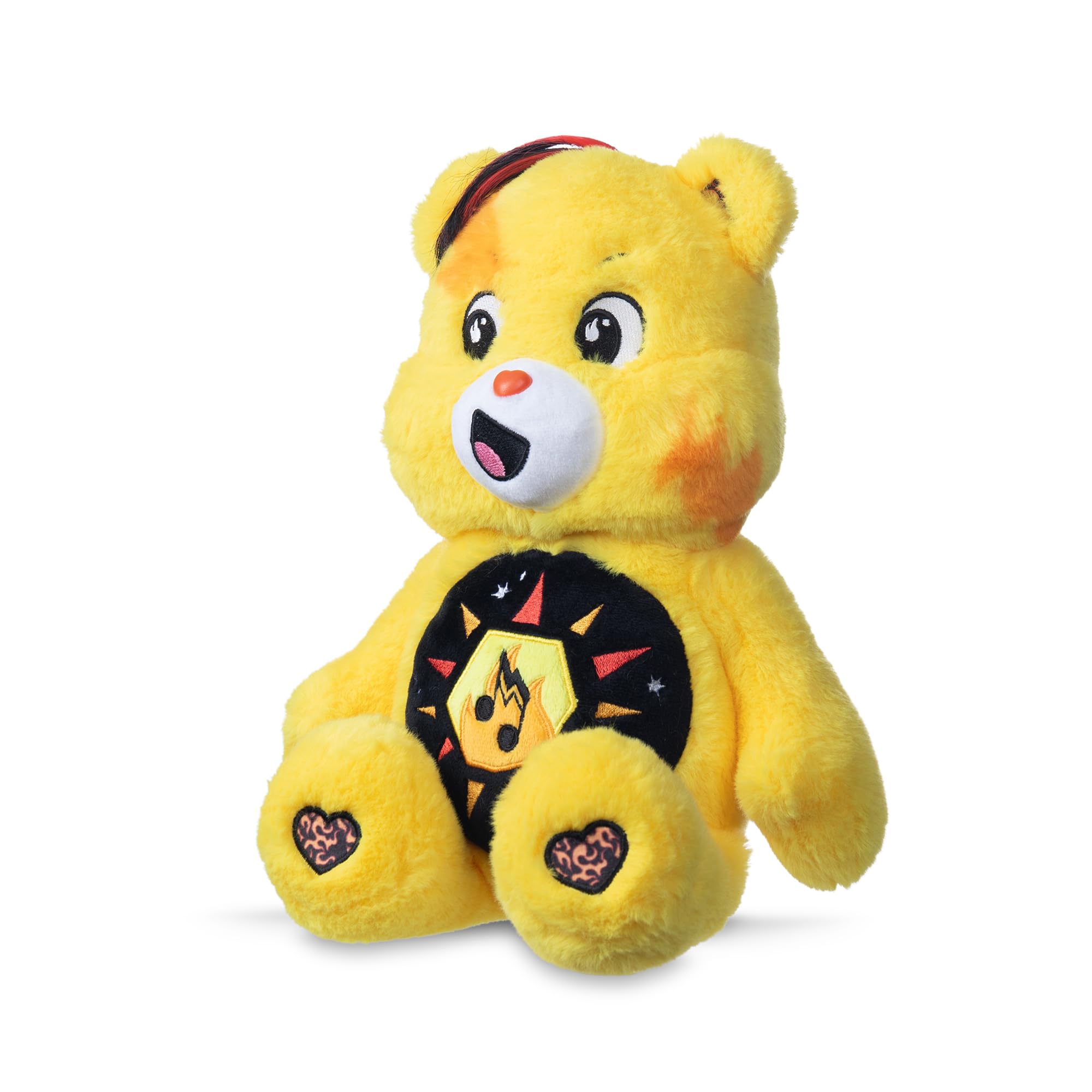 Basic Fun Care Bears 22 cm Maskotka Pluszowa Rock Theme – Funshine Bear – Edycja ekologiczna – Dla dzieci i fanów