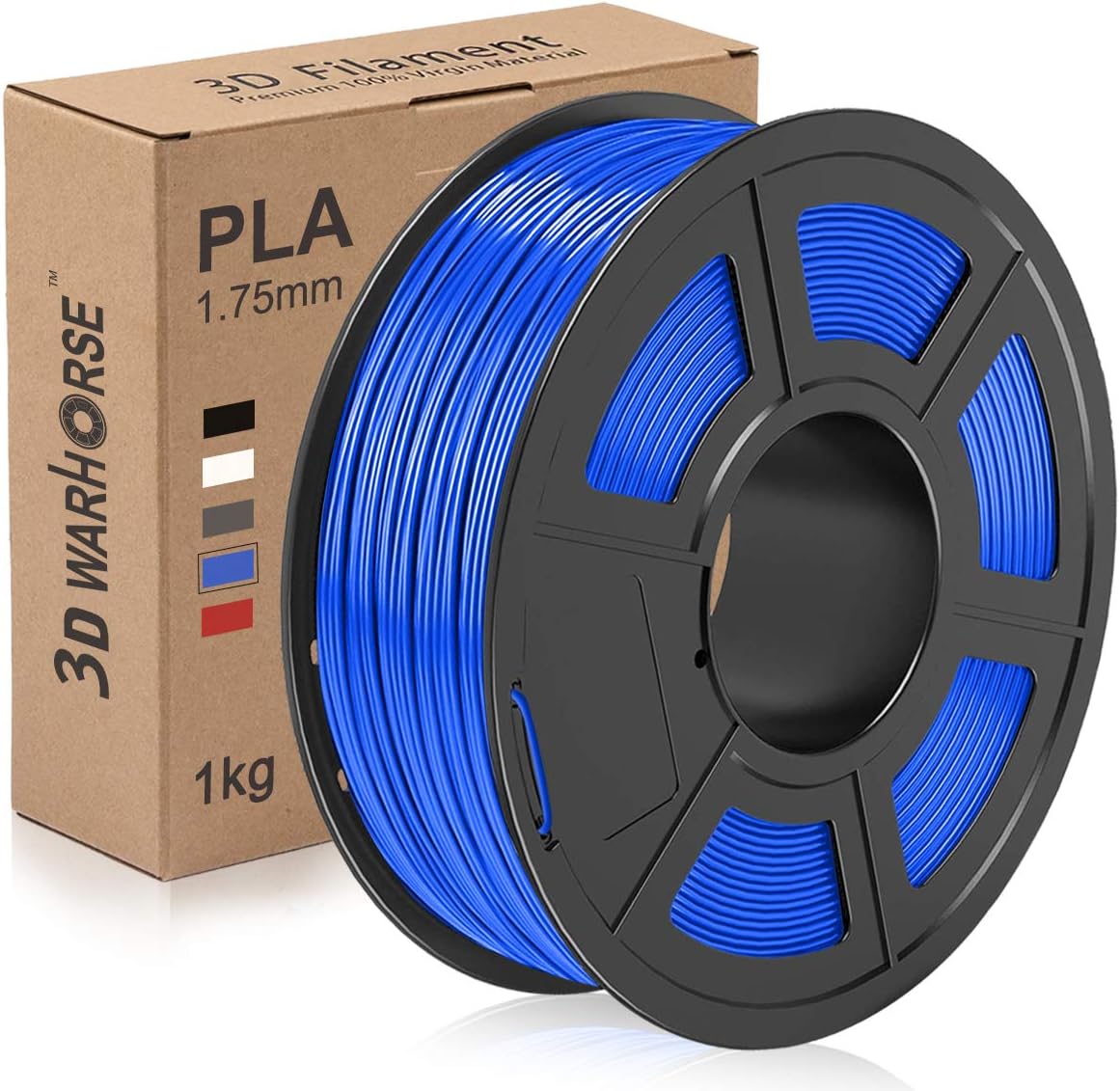 PLA Filament, 1.75mm 3D Printer Filament, PLA 3D Printing 1KG Spool, Dimensional Accuracy +/- 0.02mm, Blue : Industrial & Scientific