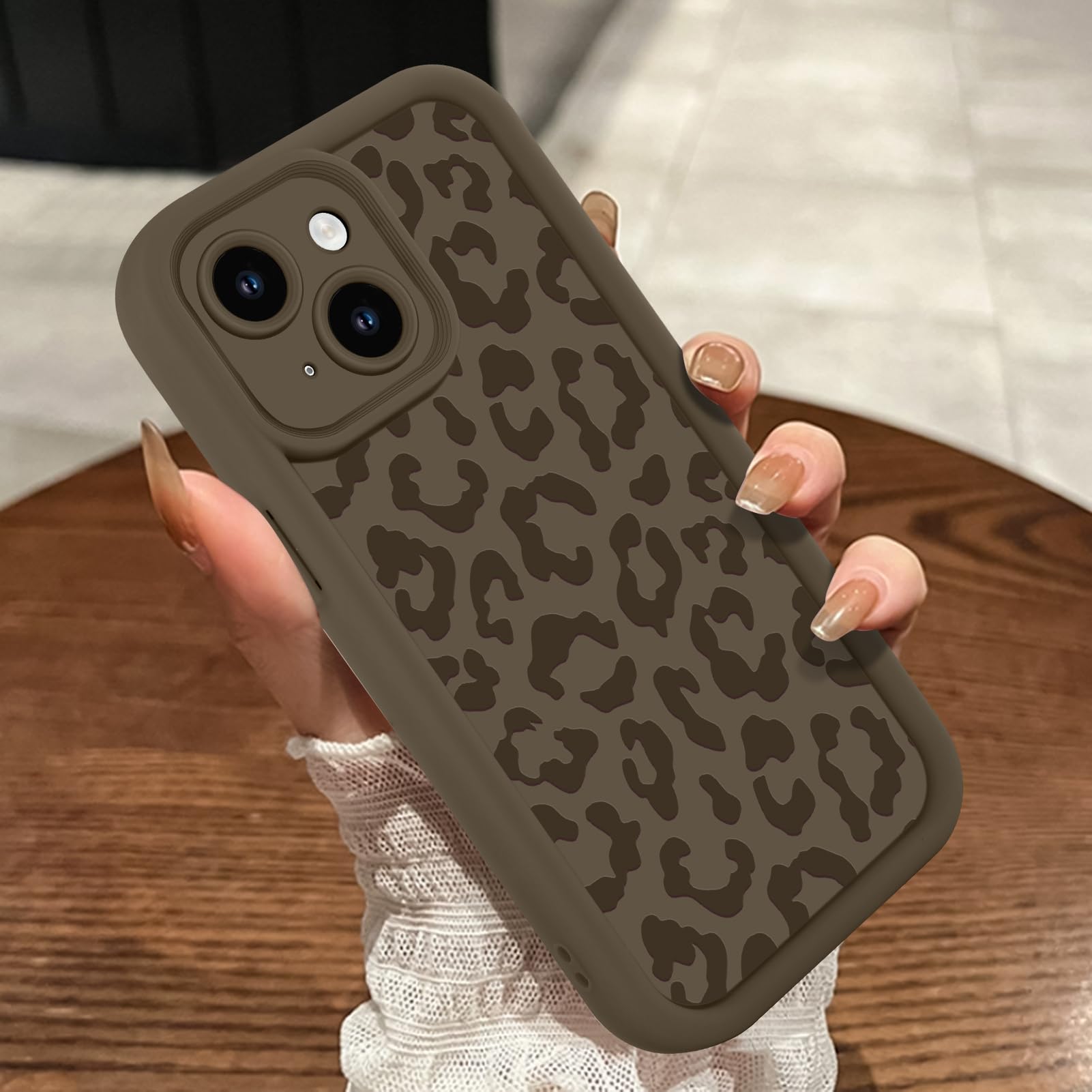 MOWIME Compatible with iPhone 14 Case, Cheetah Print Shockproof Soft TPU Protective Case for Women Girls, Slim Anti Scratch Leopard Case for iPhone 14
