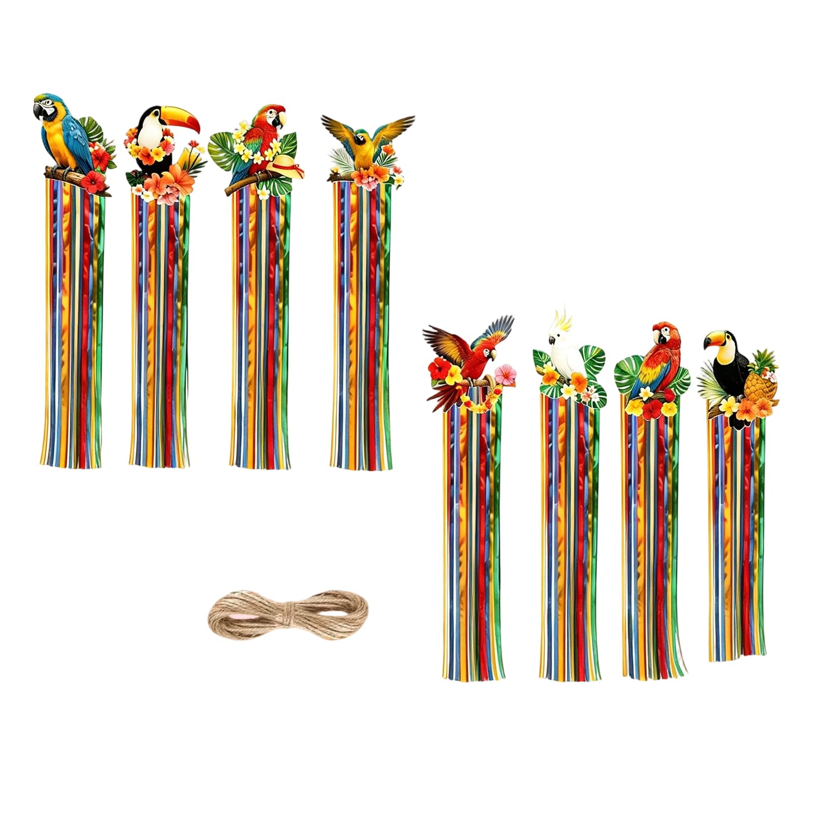 Qcbuegof Tropics Birds Decorations Jungle Party Decorations Luaus Hawaiian Parrots Hummingbirds Rainforests Hanging Paper Bird Summers Party Decors