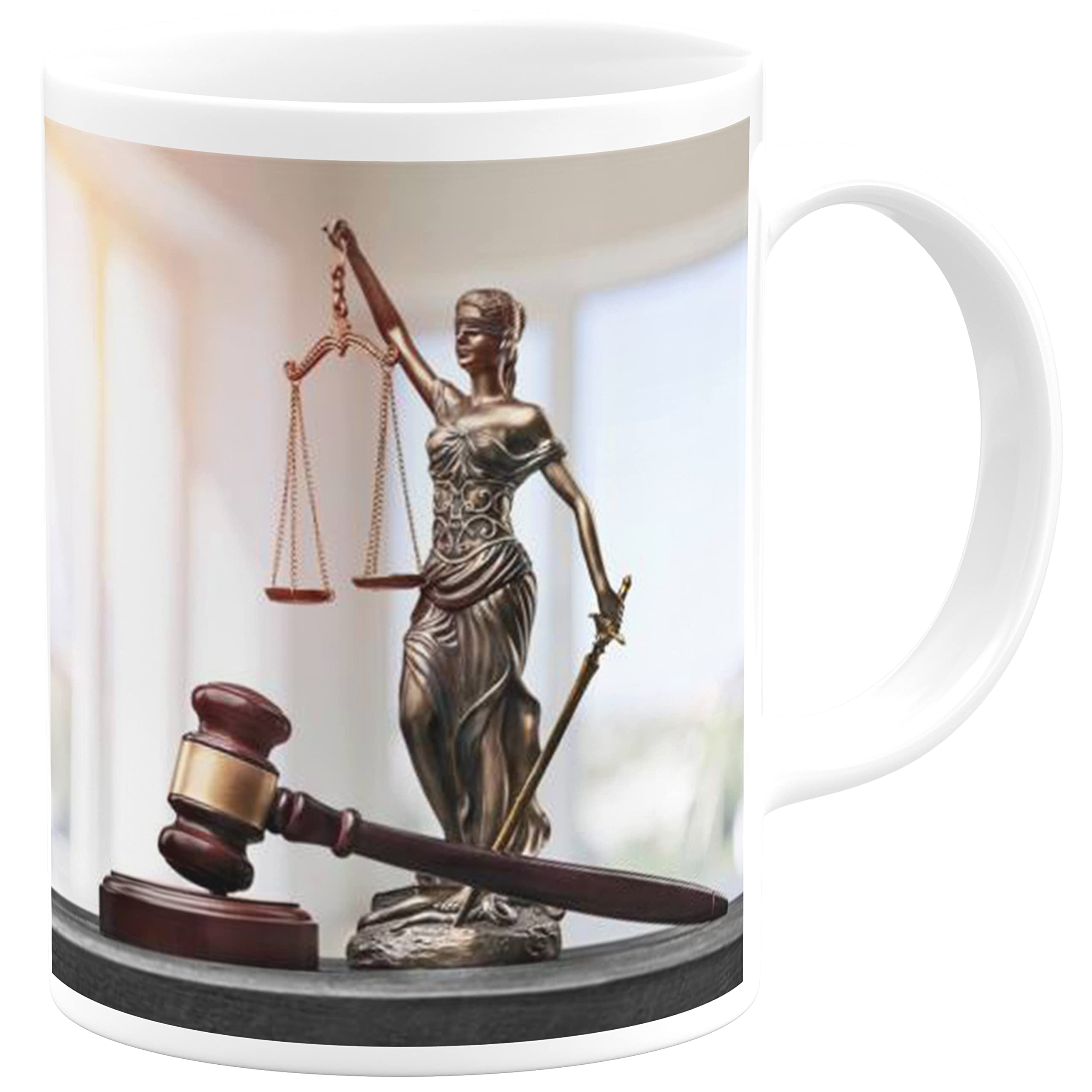 PrintingZone Advocate Lawyer Mug Inspired Designer Printed White Ceramic Mug (1Pc), 350 milliliter