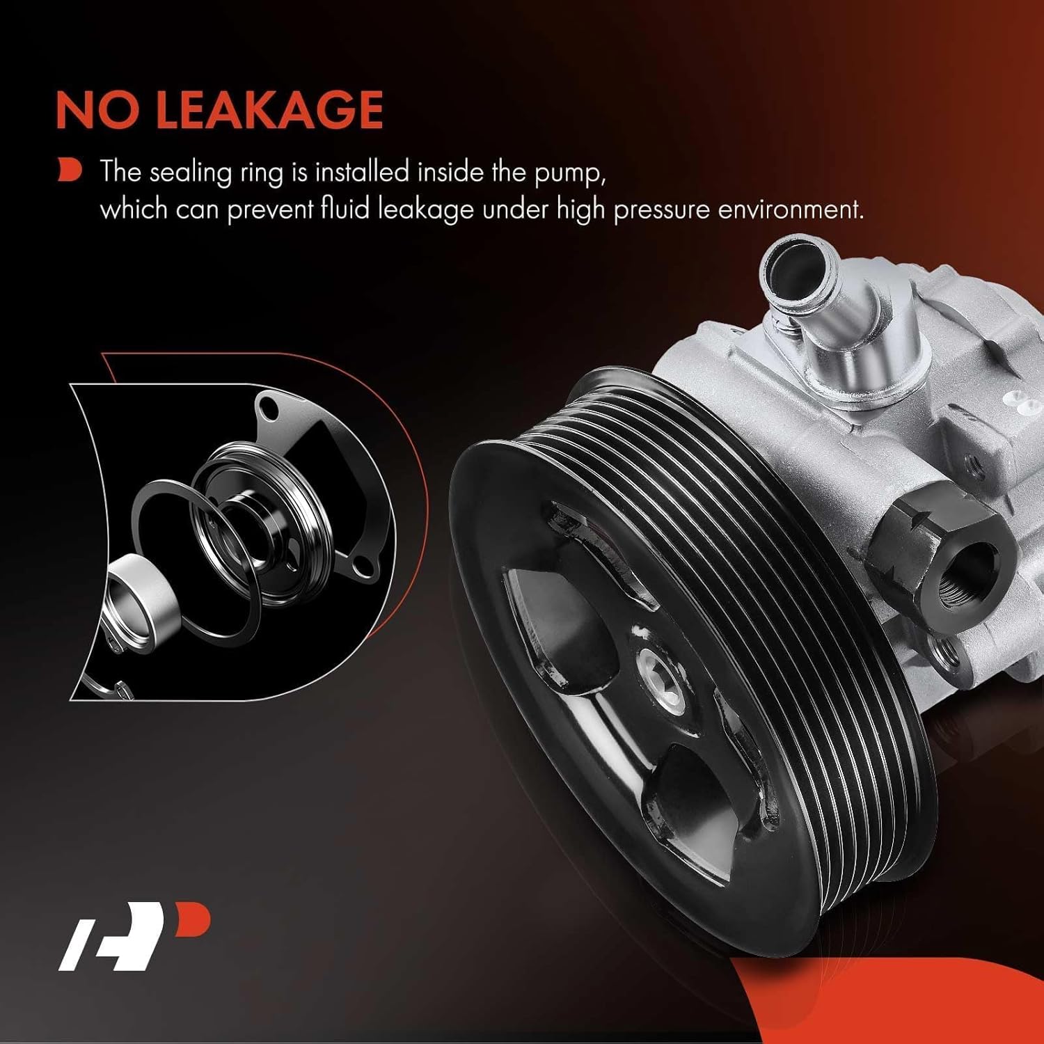 A-Premium Power Steering Pump, with Pulley, Compatible with Lexus LX570 2008-2019, Toyota Land Cruiser 2008-2019, V8 5.7L, No 2012 Model, Replace # 4431060490, 44310-60490