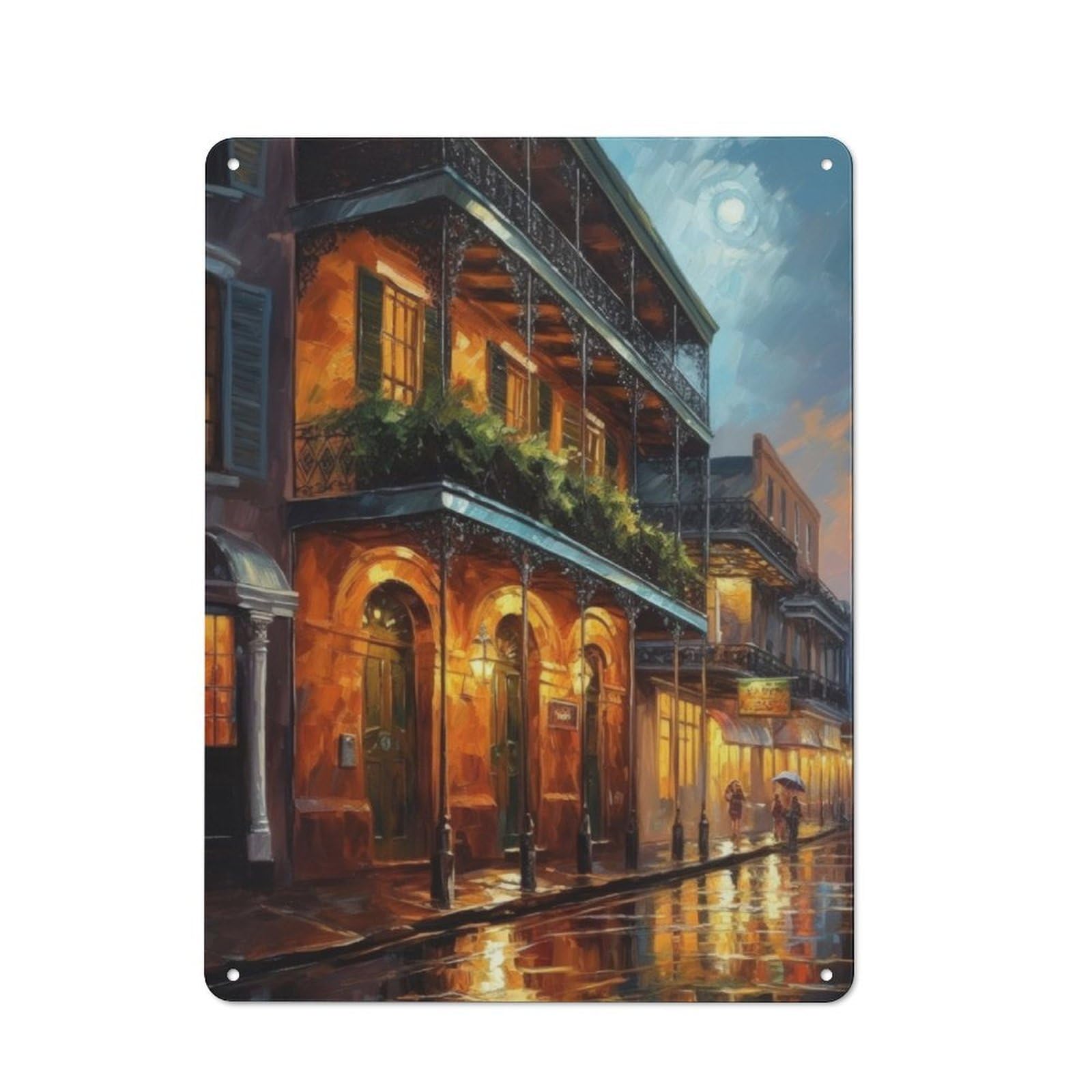 Junmoney New Orleans Beauty Usa Printed Metal Sign 40X30cm For Man Cave Or Games Room, Suited To Man Cave Decor Fans